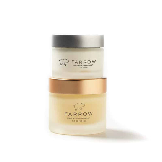 Farrow duo facefood and skinfood cream jars